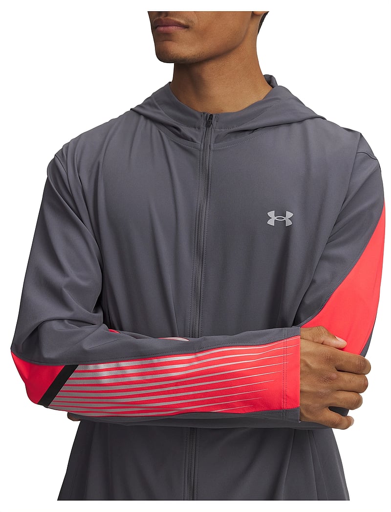 Under Armour - UA Velociti Storm Hooded Jkt - Íþróttajakkar - castlerock - 4