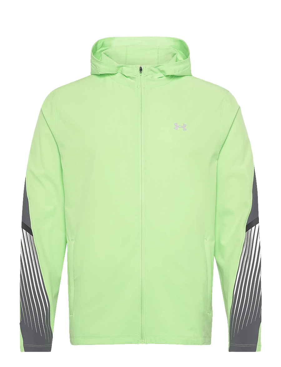 Under Armour - UA Velociti Storm Hooded Jkt - kurtki sportowe - lumos lime - 1