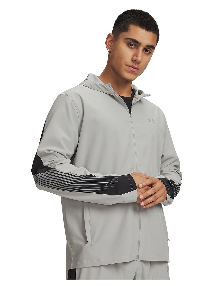 Under Armour - UA Velociti Storm Hooded Jkt - sportjacken - titanium - 0