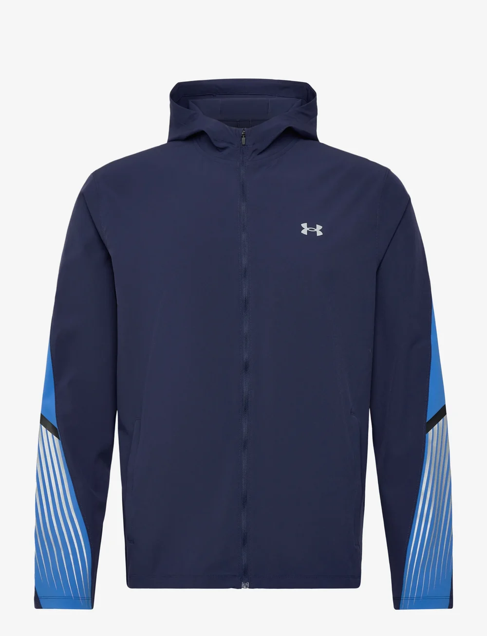Under Armour - UA Velociti Storm Hooded Jkt - sportjackor - washed navy - 1