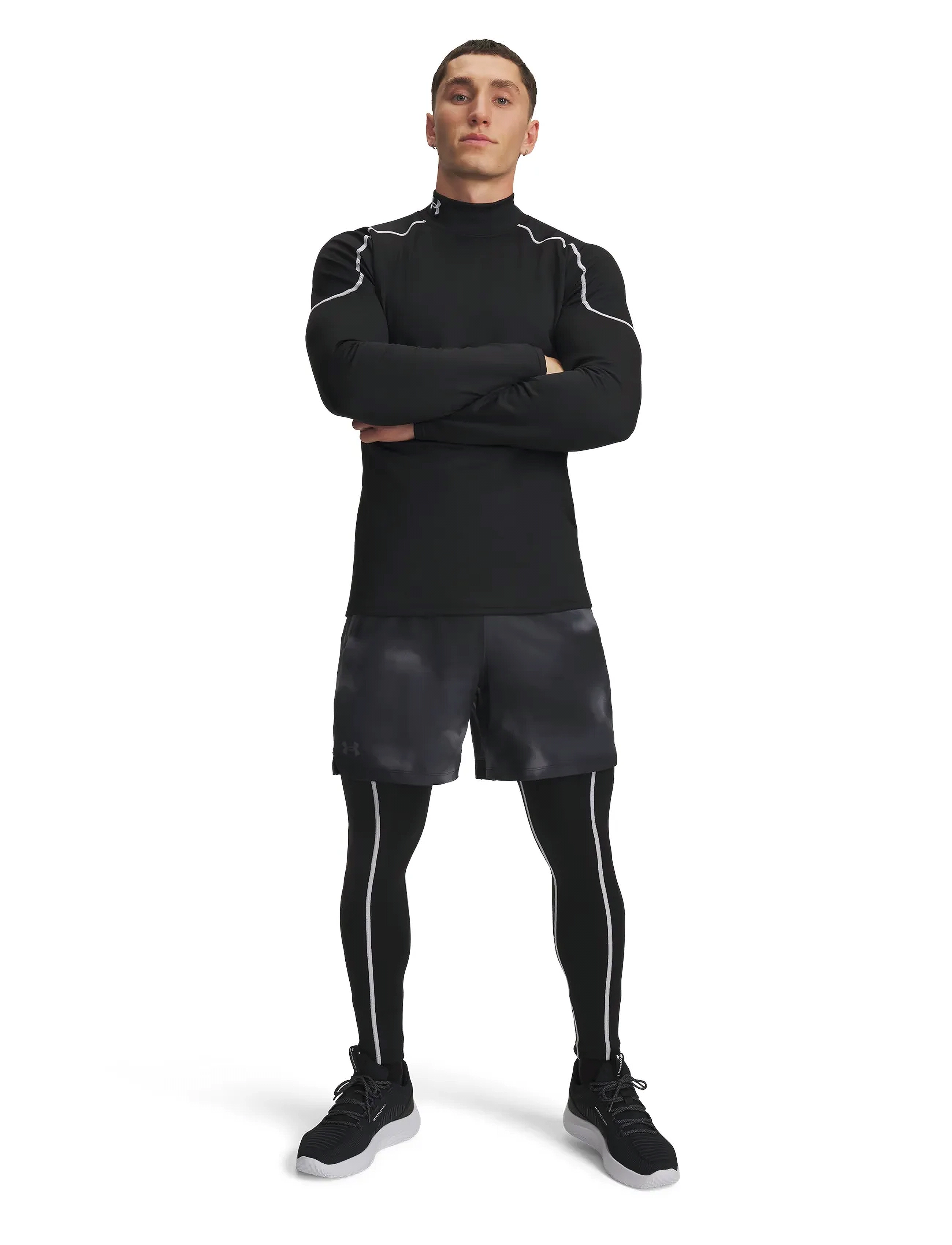 Under Armour - Cold Weather Grid Legging - training tights - black - 4