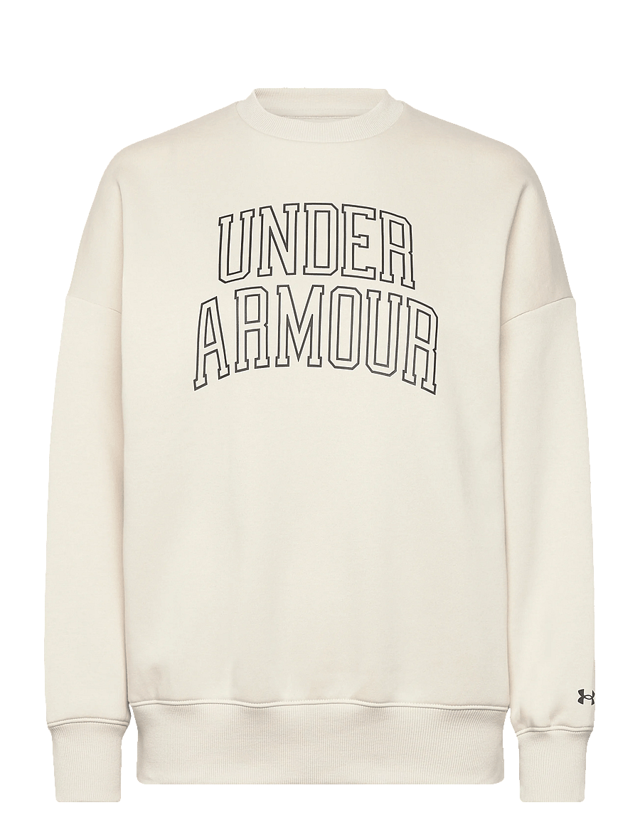 Under Armour - Rival Flc OS Varsity Crew - sweatshirts - summit white - 0