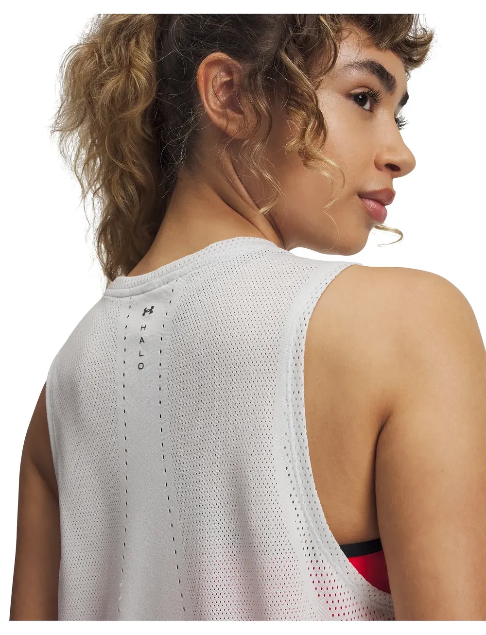 Under Armour - UA Halo Vent SL - tank tops - distant gray - 5
