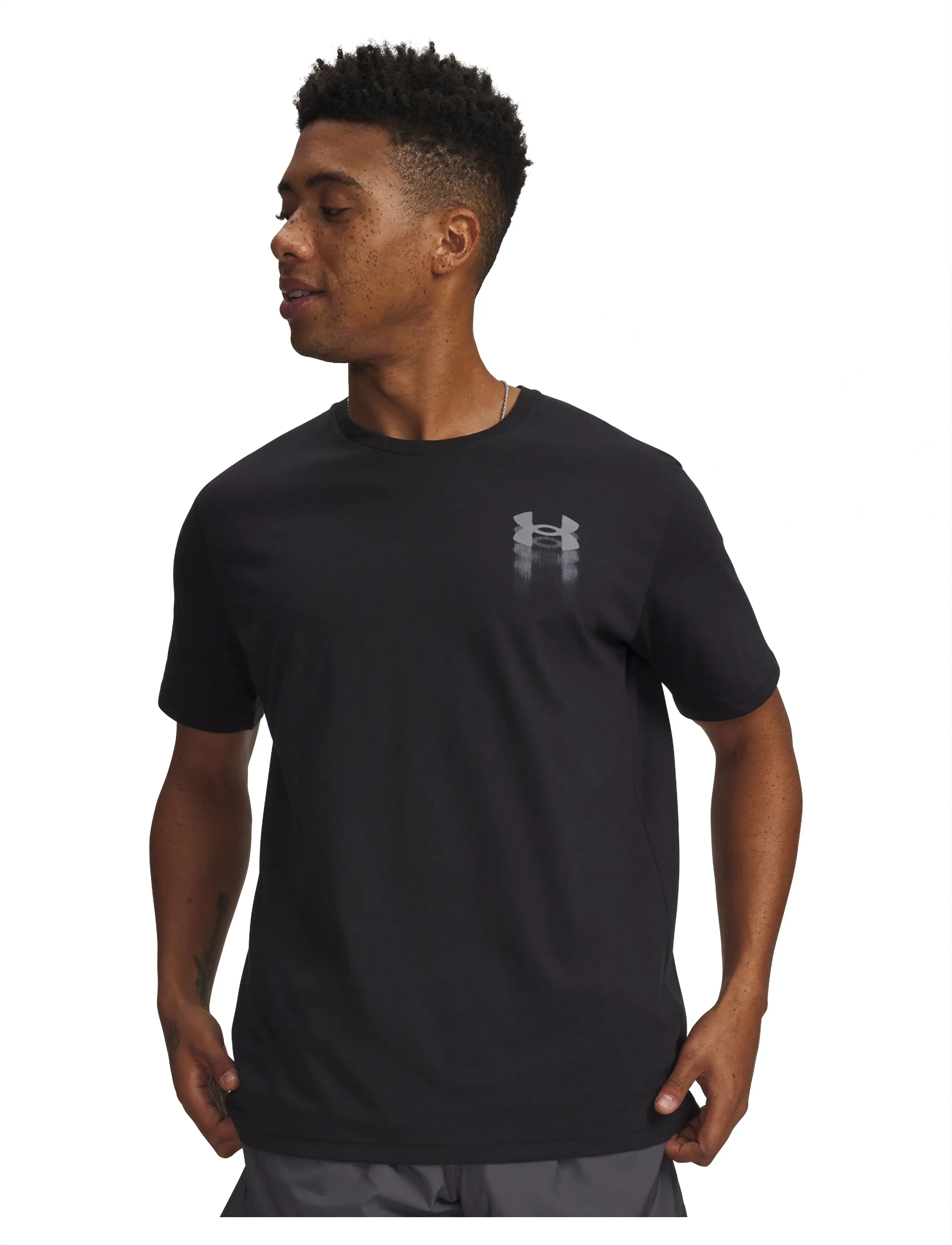 Under Armour UA M BLUR LOGO SS - T-Shirts - BLACK / black