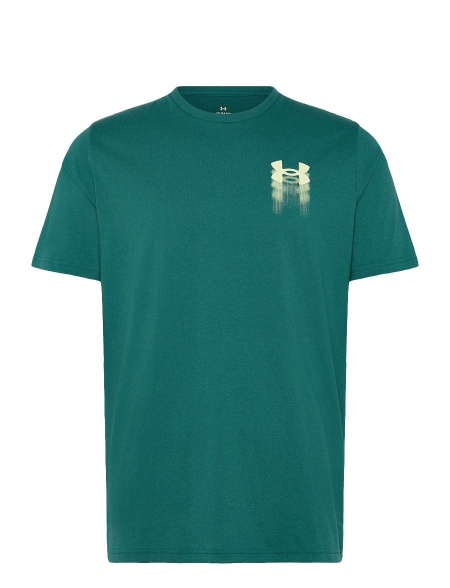 Under Armour - UA M BLUR LOGO SS - alussärgid ja t-särgid - rack green - 1