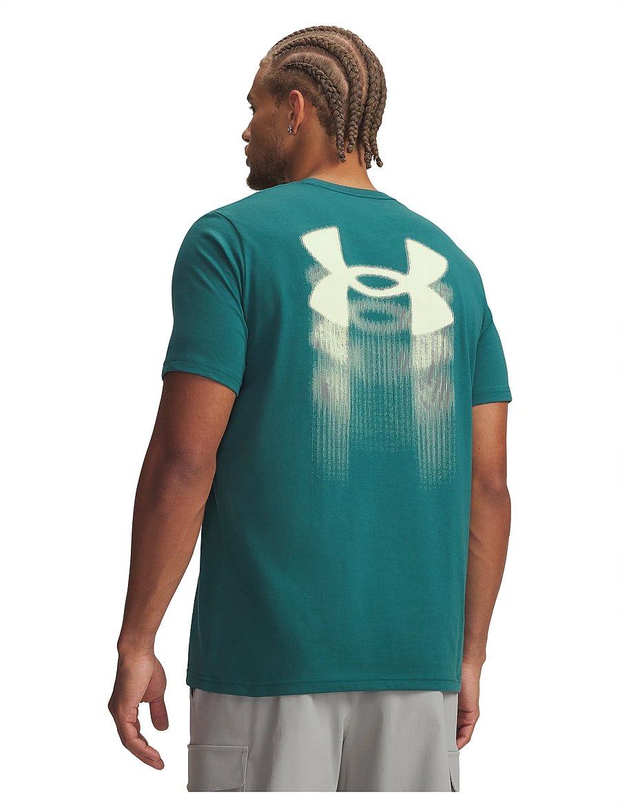 Under Armour - UA M BLUR LOGO SS - alussärgid ja t-särgid - rack green - 3