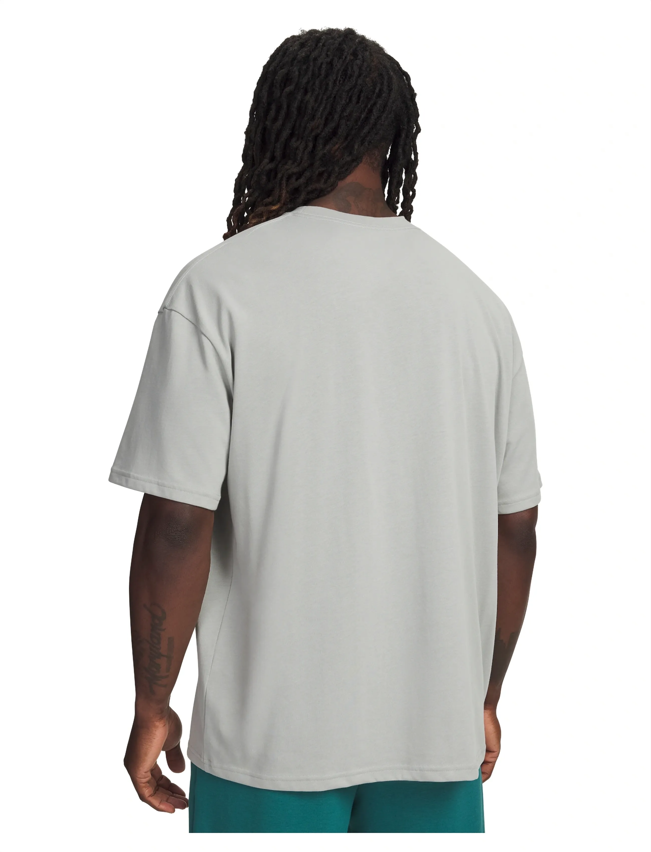 Under Armour - UA M HWT WM SS - t-shirts - titanium - 3