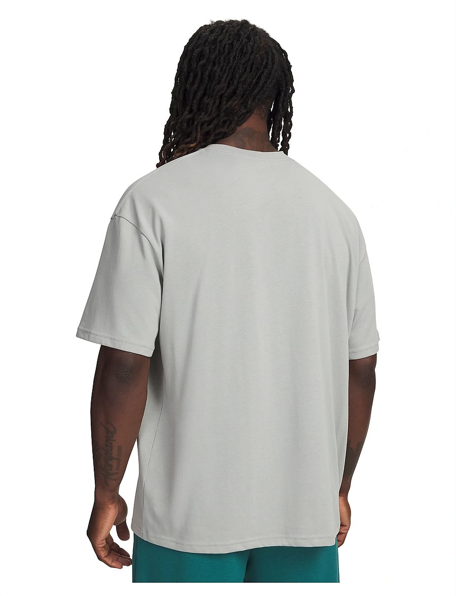 Under Armour - UA M HWT WM SS - t-shirts - titanium - 3