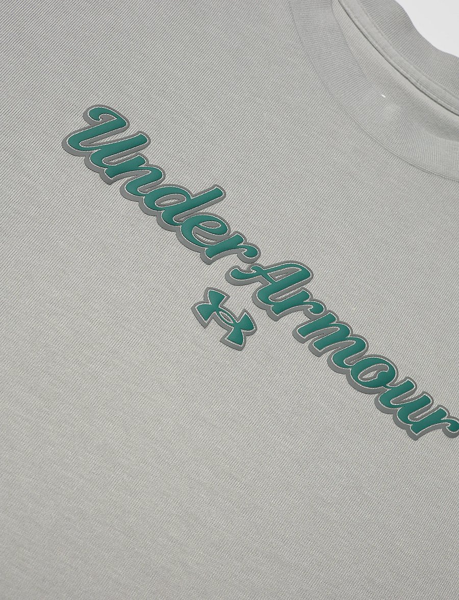Under Armour - UA M HWT WM SS - t-shirts - titanium - 5