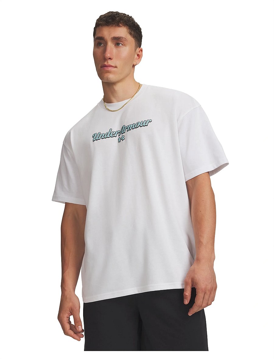 Under Armour - UA M HWT WM SS - oberteile & t-shirts - white - 0