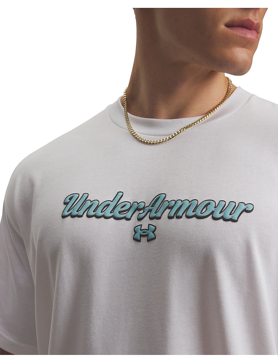 Under Armour - UA M HWT WM SS - oberteile & t-shirts - white - 4