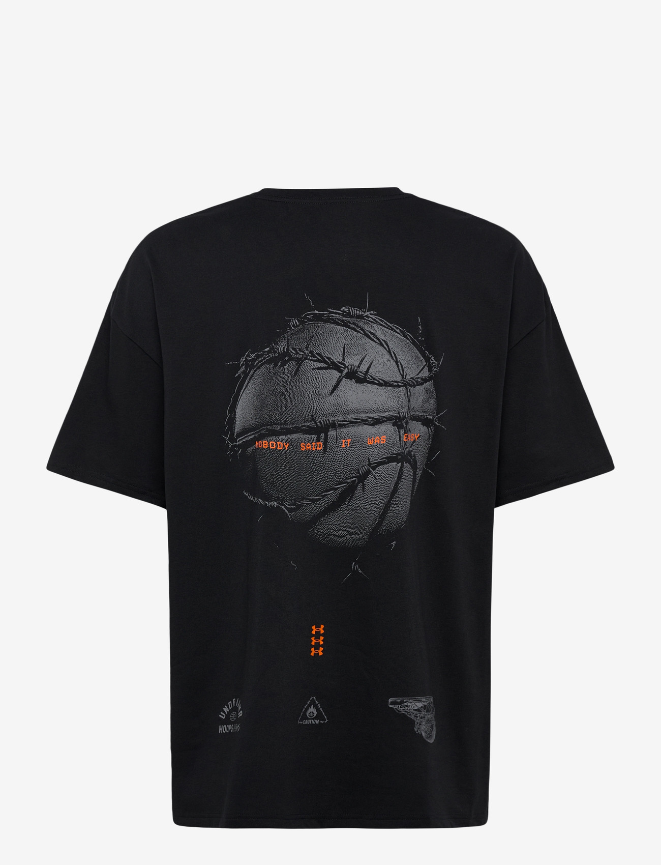 Under Armour - U M HWT HOOPS PHOTOREAL SS - t-shirts - black - 2