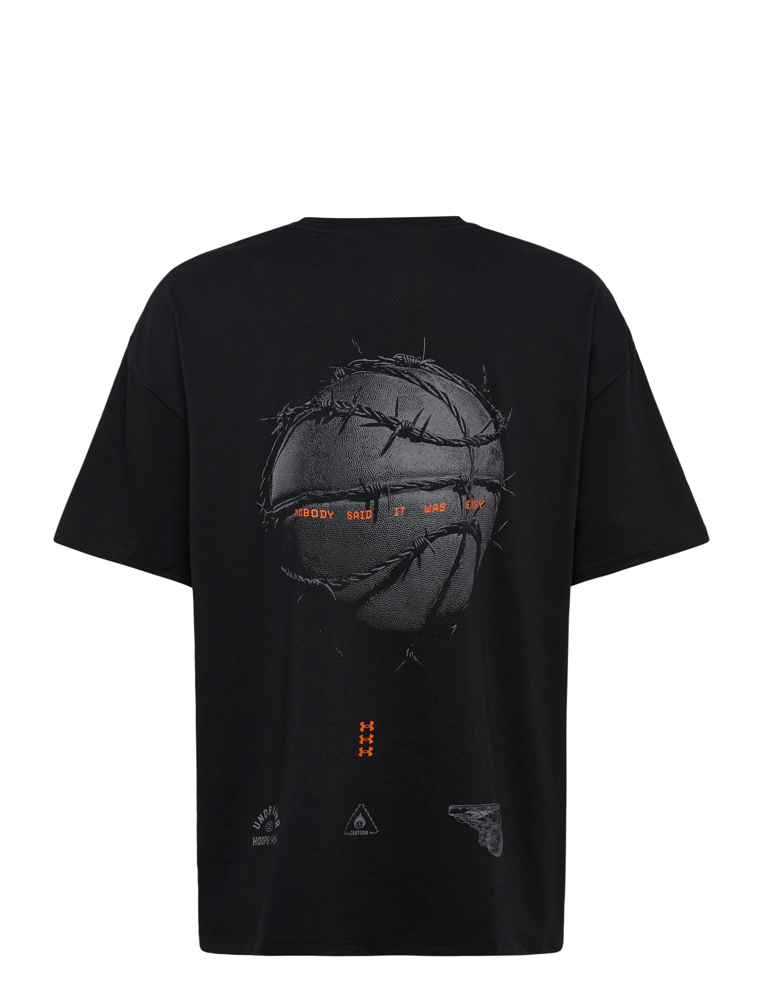 Under Armour - U M HWT HOOPS PHOTOREAL SS - t-shirts - black - 2