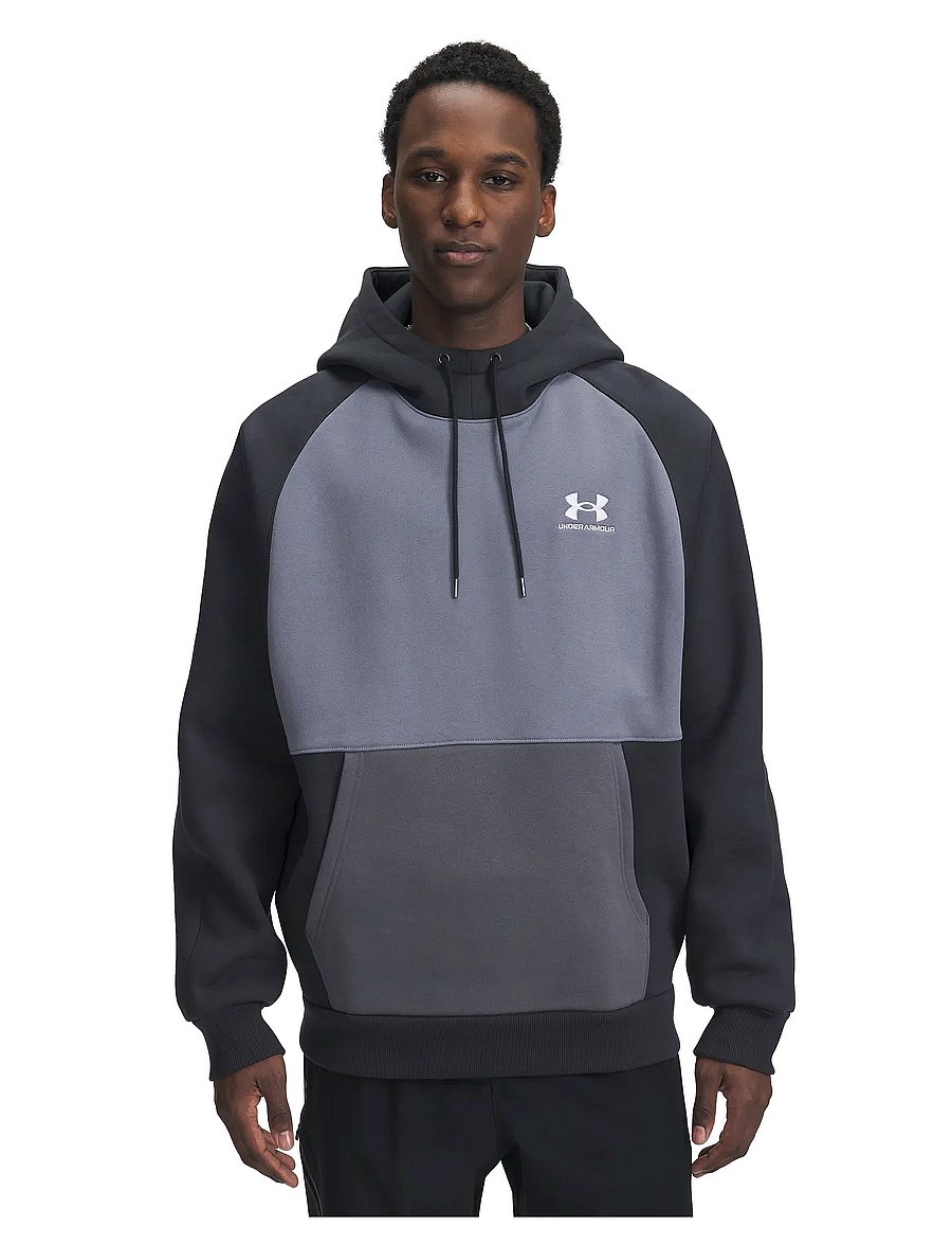 Under Armour - UA Icon HW Colorblocked Hdy - hættetrøjer - anthracite - 0