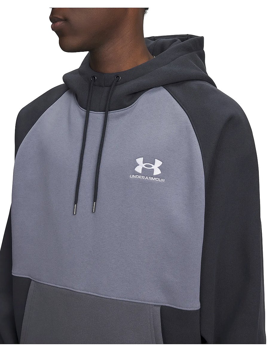 Under Armour - UA Icon HW Colorblocked Hdy - hættetrøjer - anthracite - 4