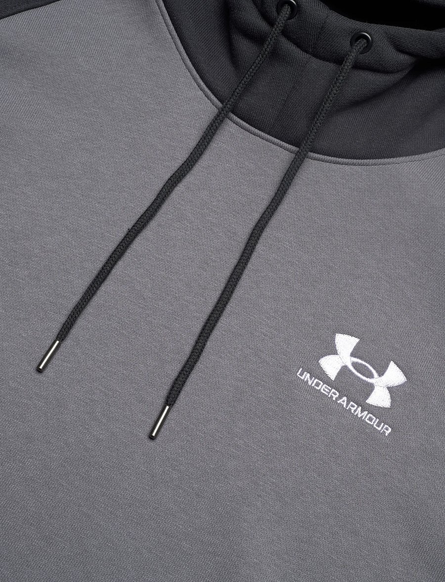 Under Armour - UA Icon HW Colorblocked Hdy - hættetrøjer - anthracite - 5