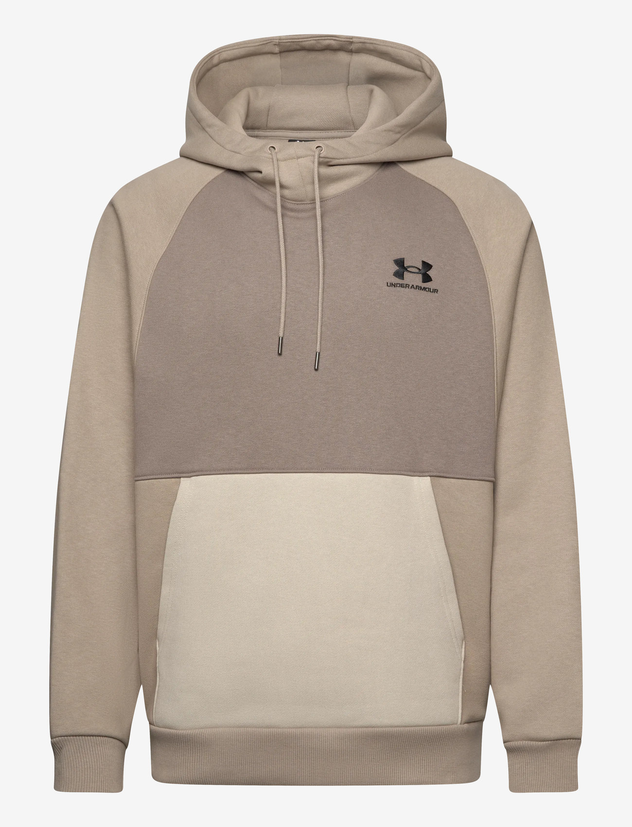 Under Armour - UA Icon HW Colorblocked Hdy - hoodies - timberwolf taupe - 1