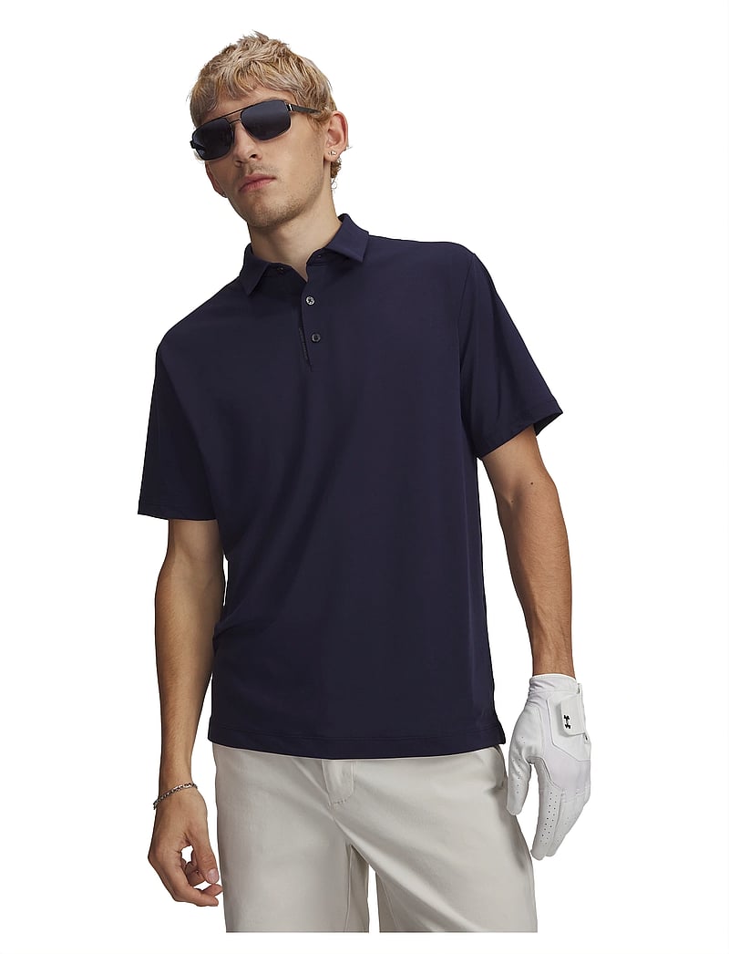 Under Armour - UA Drive Bonded Polo - toppar & t-shirts - midnight navy - 0