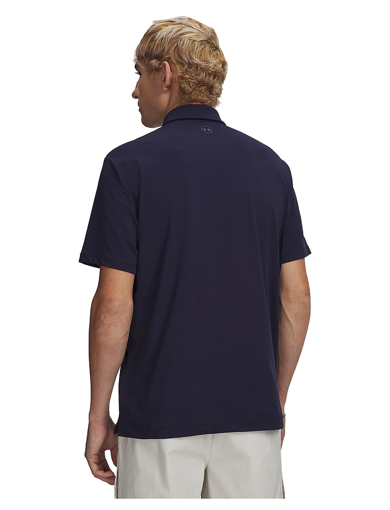 Under Armour - UA Drive Bonded Polo - toppar & t-shirts - midnight navy - 3