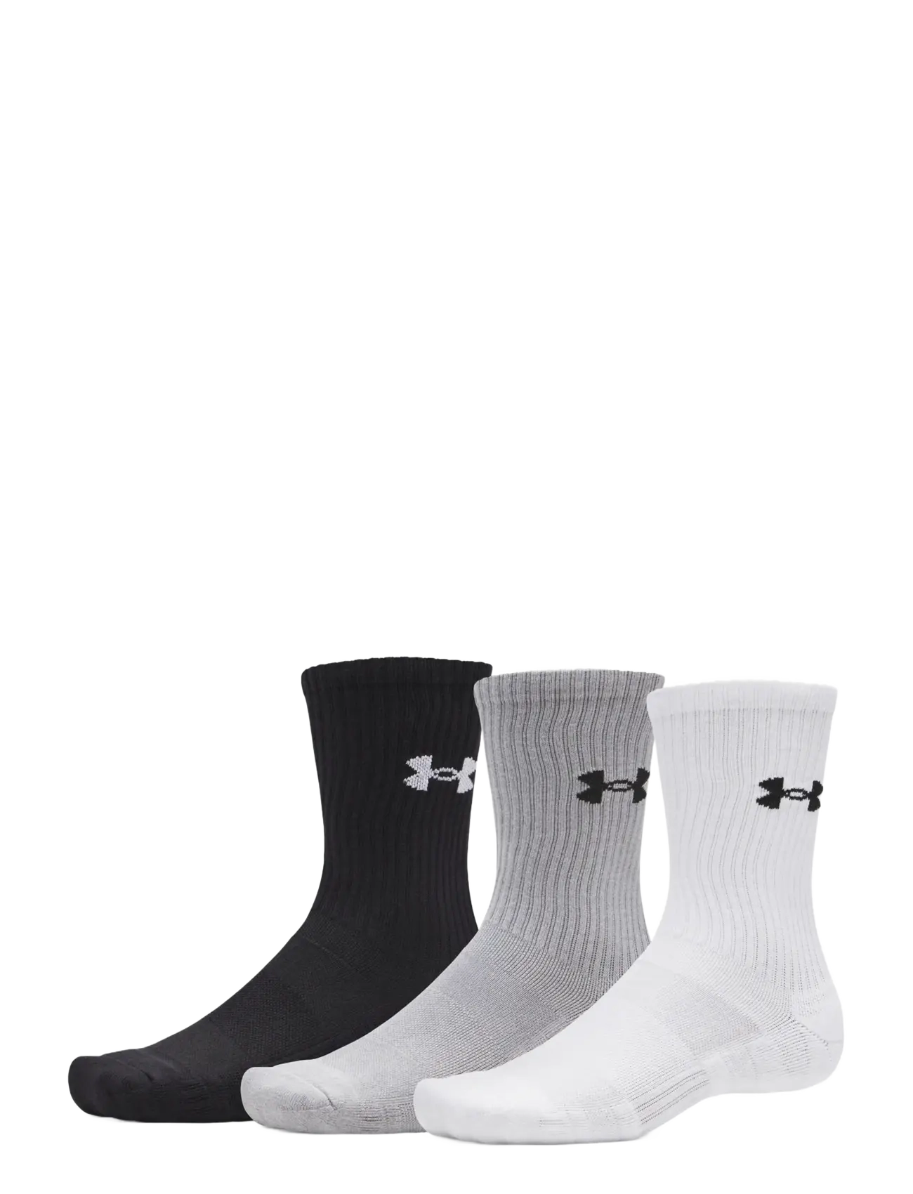 Under Armour UA Performance Cotton 3p Crw - Sportstrømper - WHITE / white