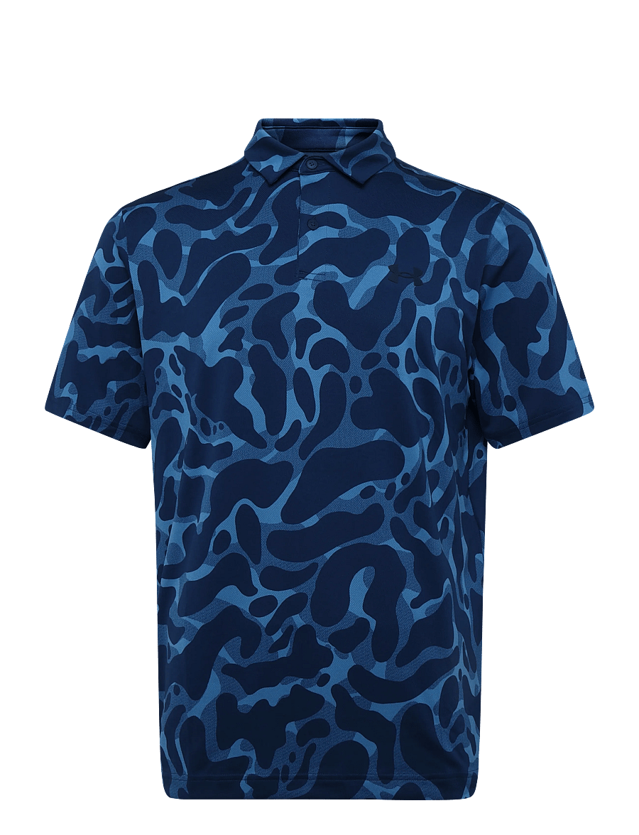 Under Armour - UA Matchplay Printed Polo - toppe & t-shirts - aegean blue - 1