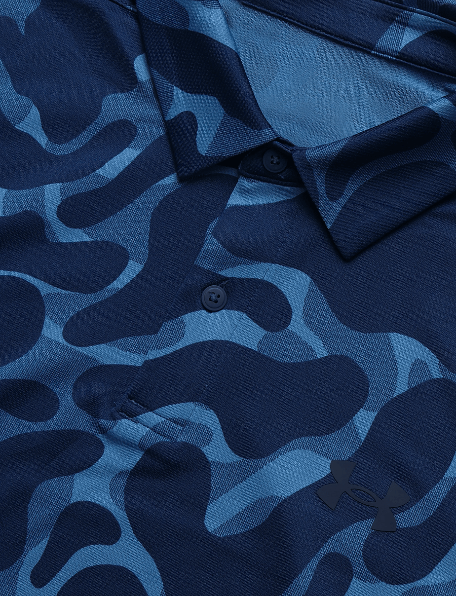 Under Armour - UA Matchplay Printed Polo - toppe & t-shirts - aegean blue - 5
