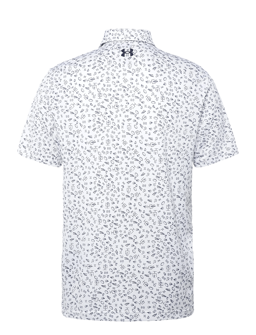 Under Armour - UA Matchplay Printed Polo - alussärgid ja t-särgid - white - 2