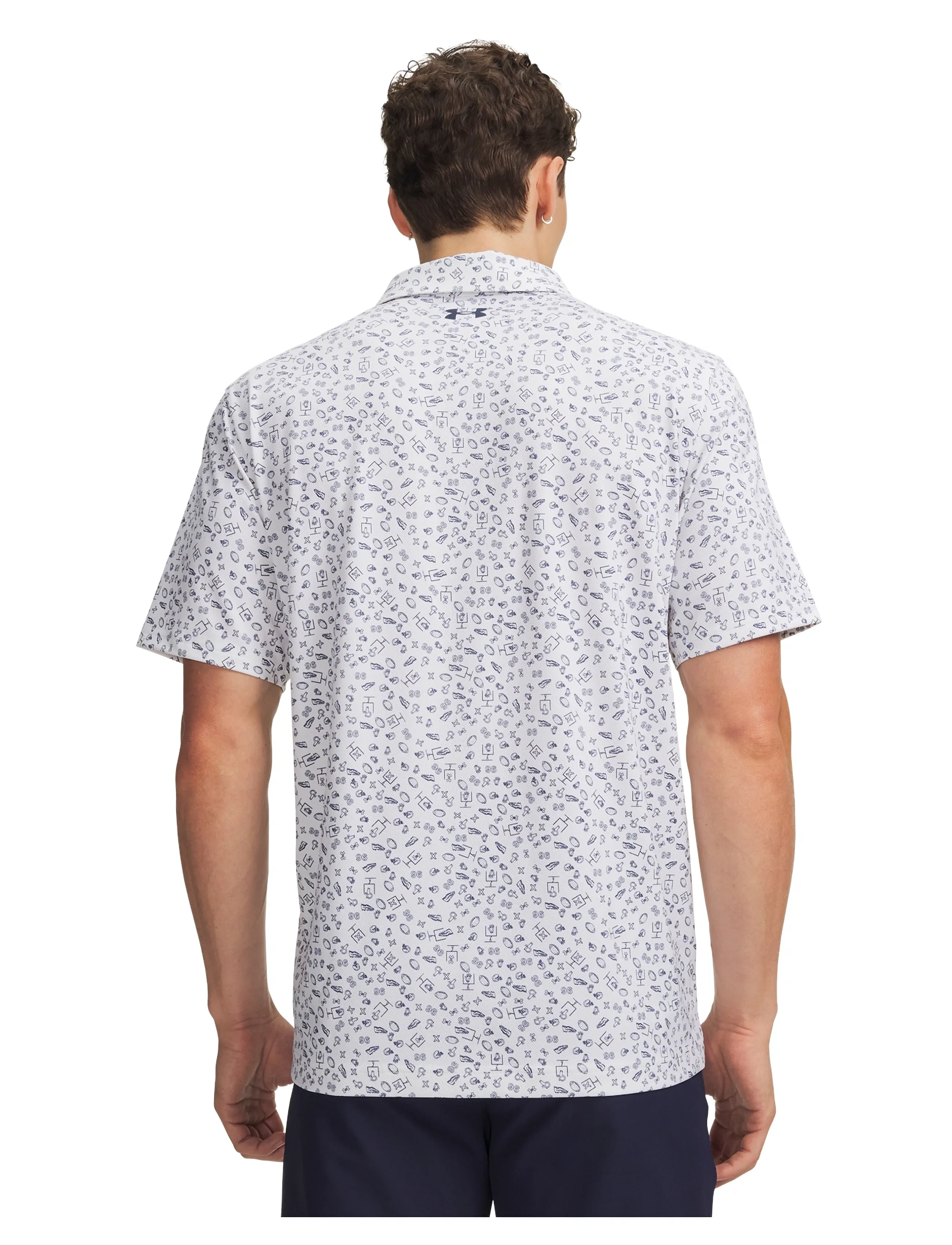 Under Armour - UA Matchplay Printed Polo - polos - white - 3