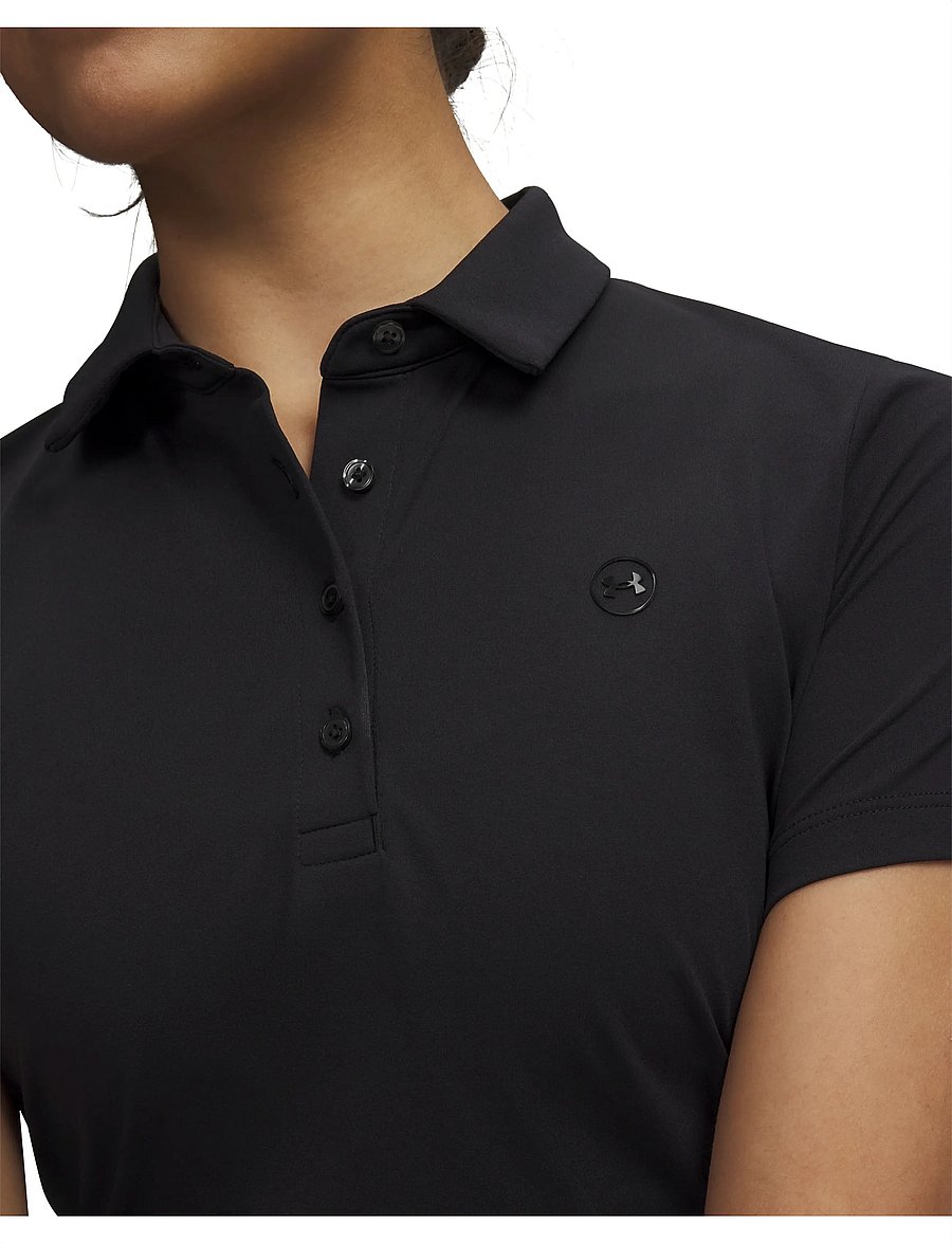 Under Armour - UA ArmourDry SS Polo - oberteile & t-shirts - black - 4