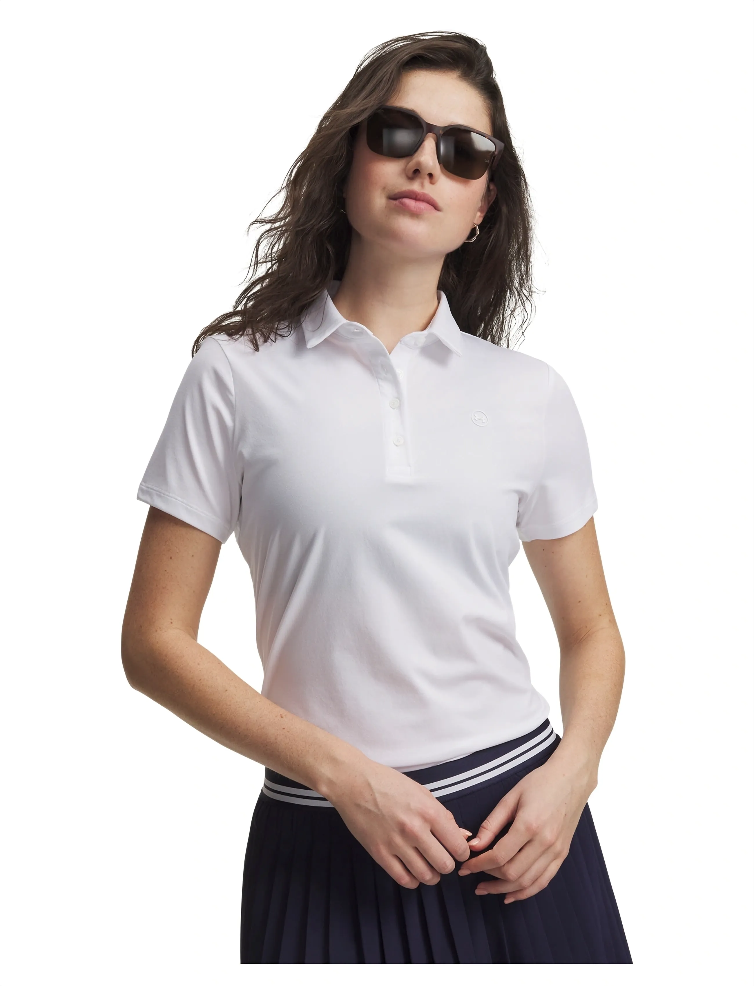 Under Armour Ua Armourdry Ss Polo, M, Sports Oberteile & T-shirts, Weiß - Sport Polos, Frauen