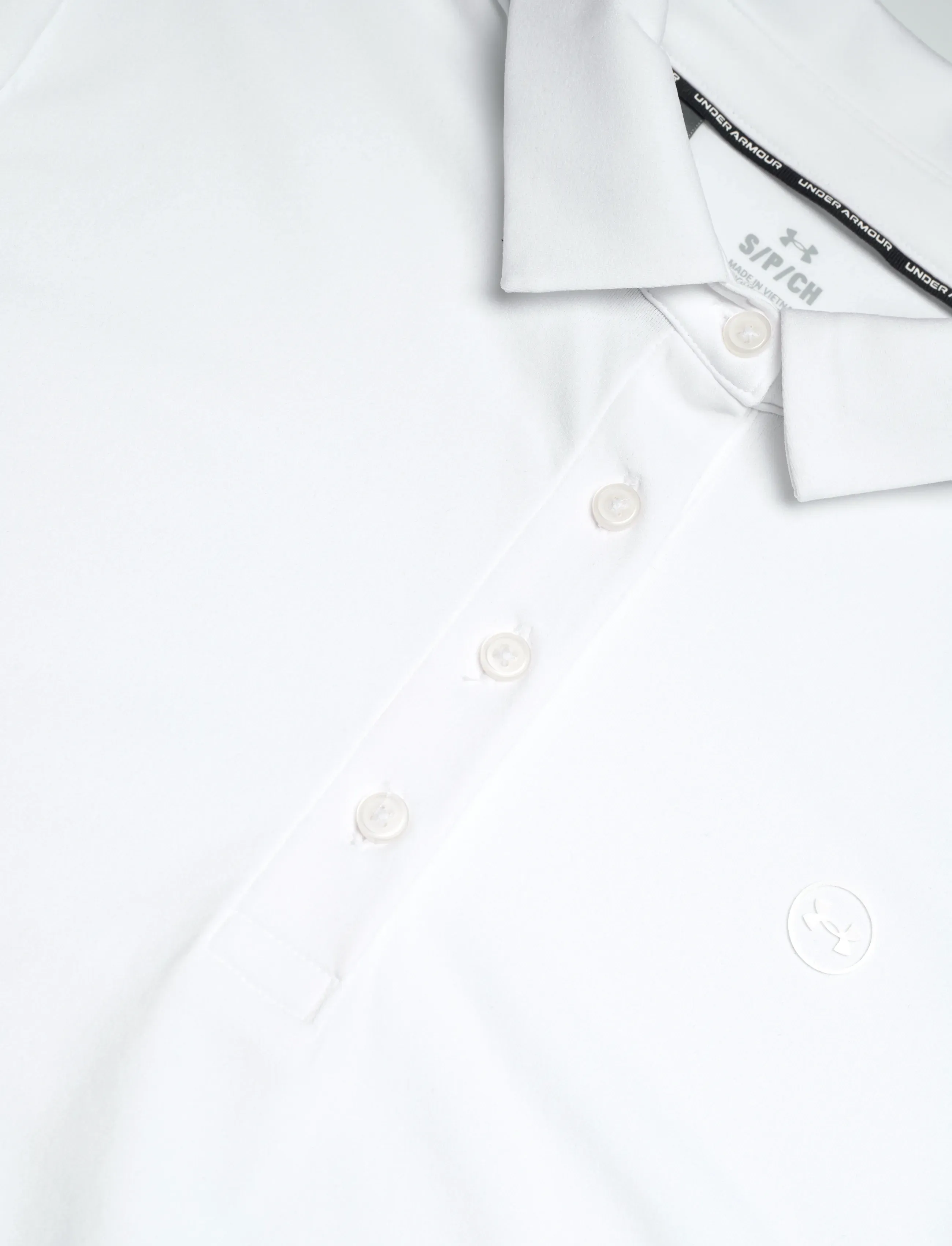 Under Armour - UA ArmourDry SS Polo - oberteile & t-shirts - white - 5