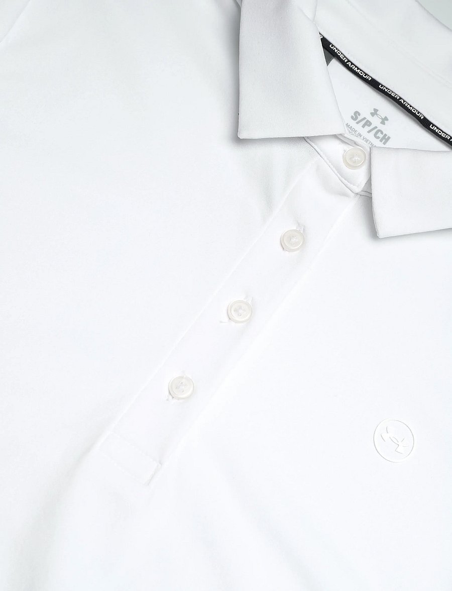 Under Armour - UA ArmourDry SS Polo - oberteile & t-shirts - white - 5