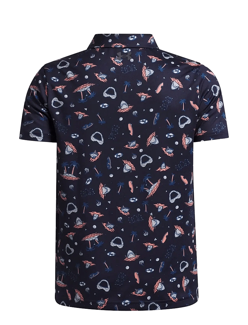 Under Armour - UA Matchplay Printed Polo - oberteile & t-shirts - midnight navy - 1