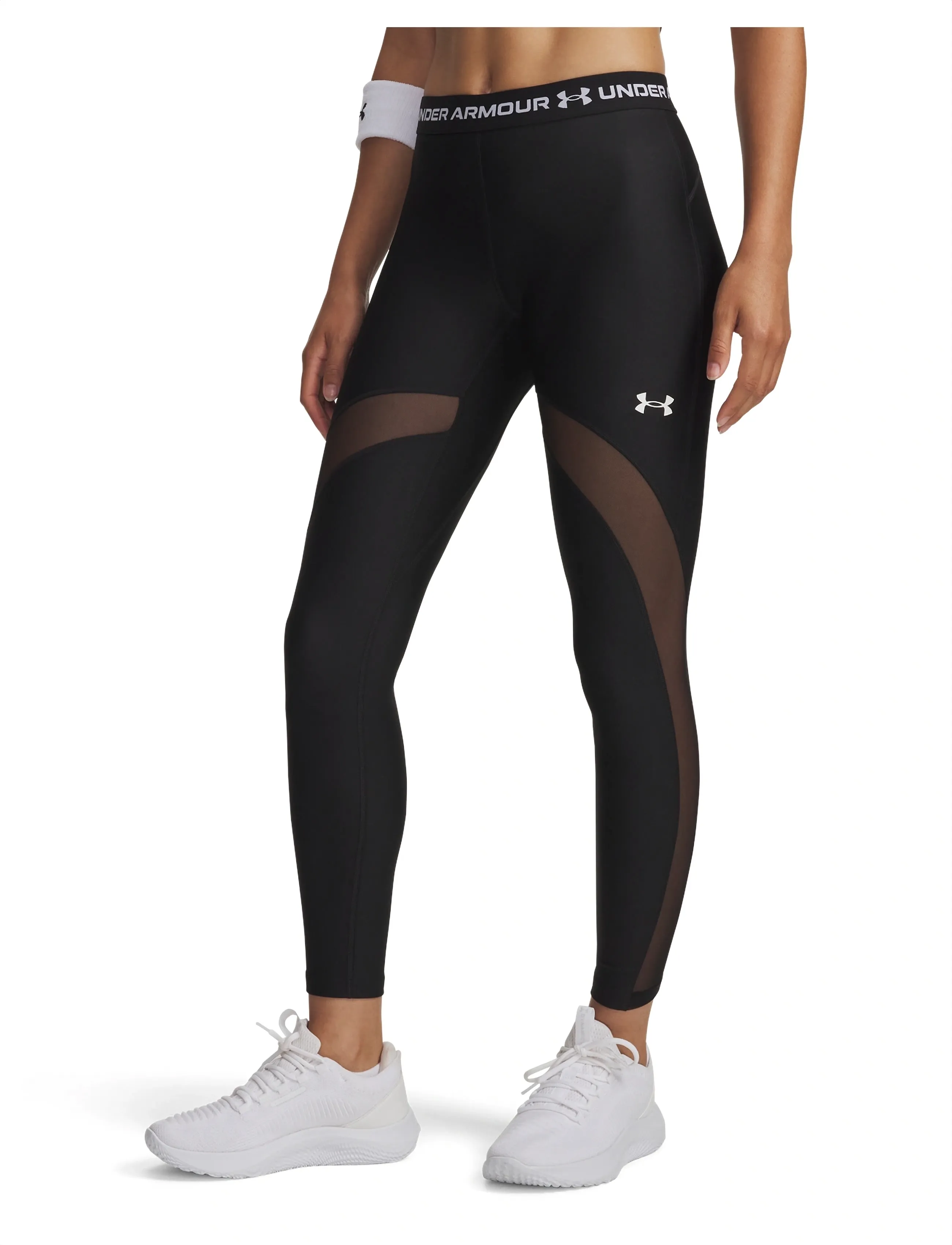 Under Armour Heatgear Mesh Legging, M, Black, Sportsbukser > Sportstræningsbukser, Dame