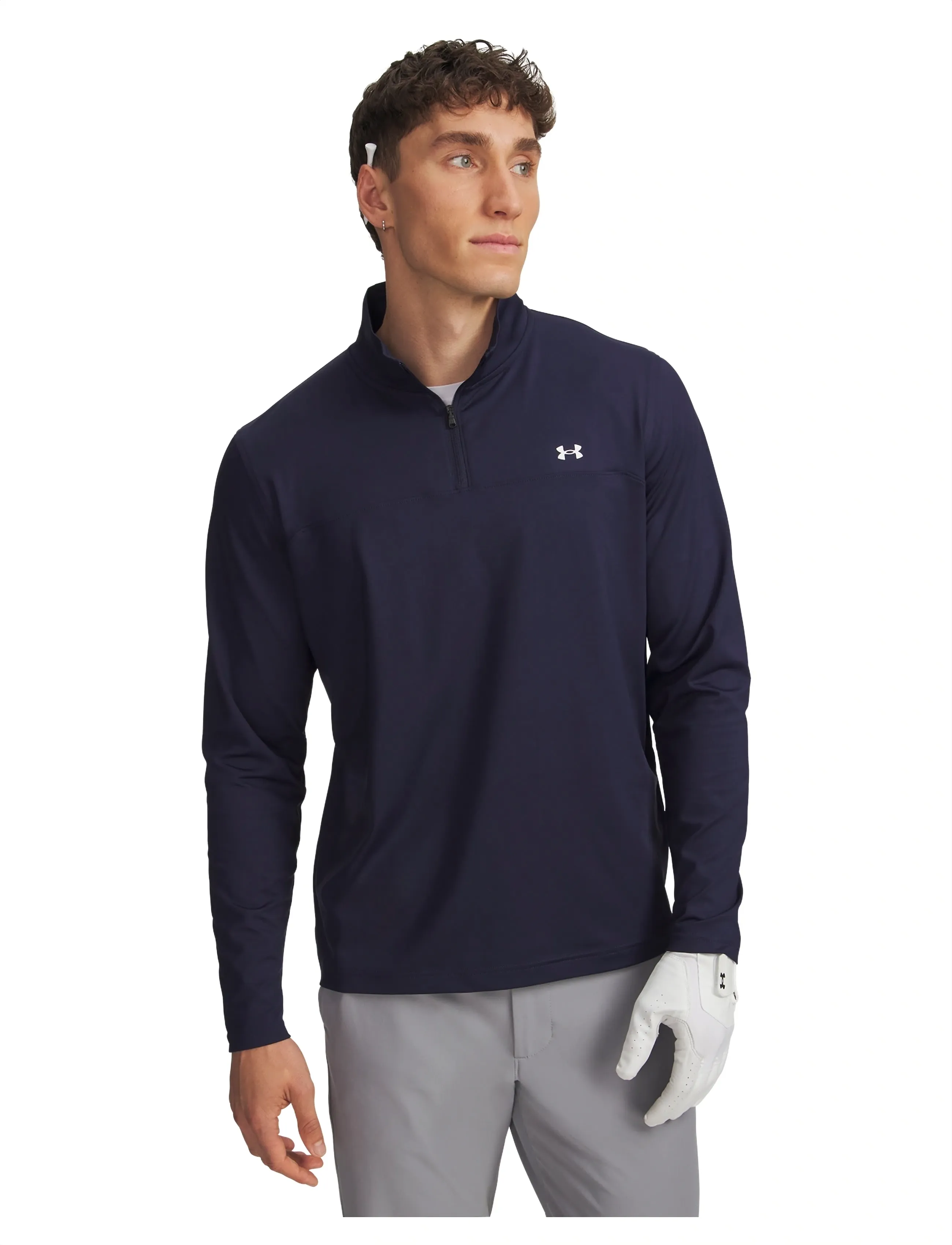 Under Armour Ua T2G 1/4 Zip, Mænd, Træningstrøje Med Kvart Lynlås, Navy, Str: XXL