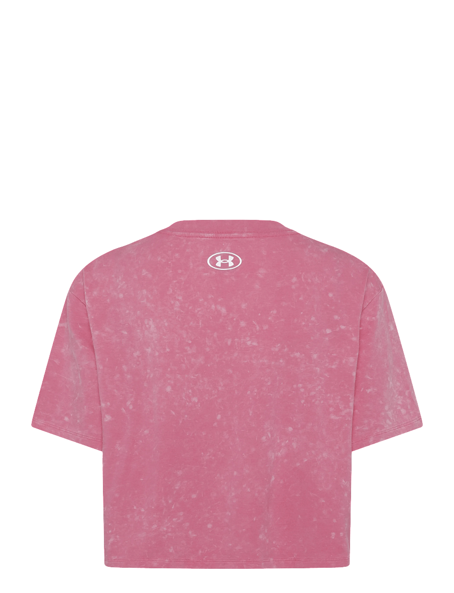 Under Armour - UA Rival Boxy Tee Wash - t-shirts - super pink - 2