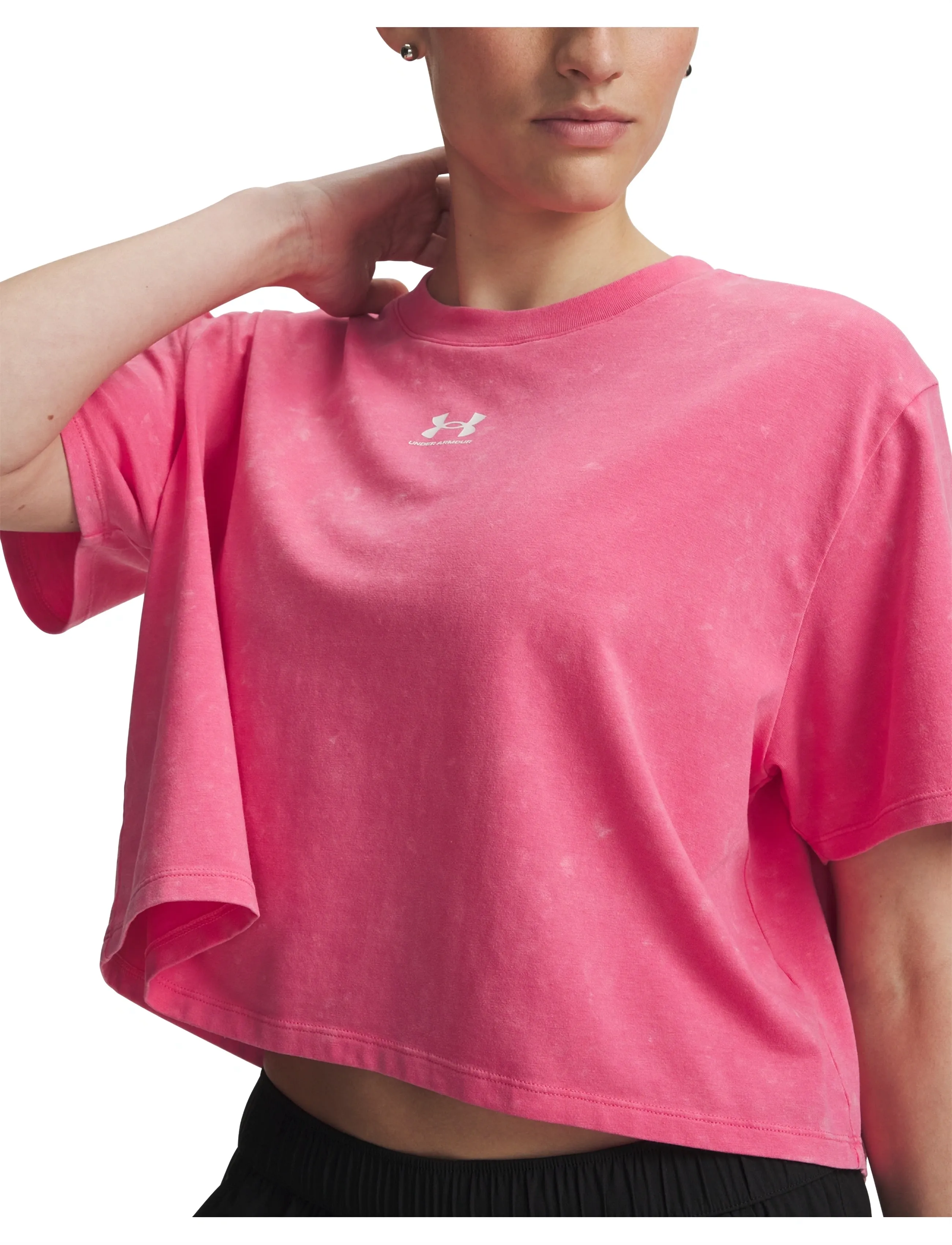 Under Armour - UA Rival Boxy Tee Wash - super pink - 4