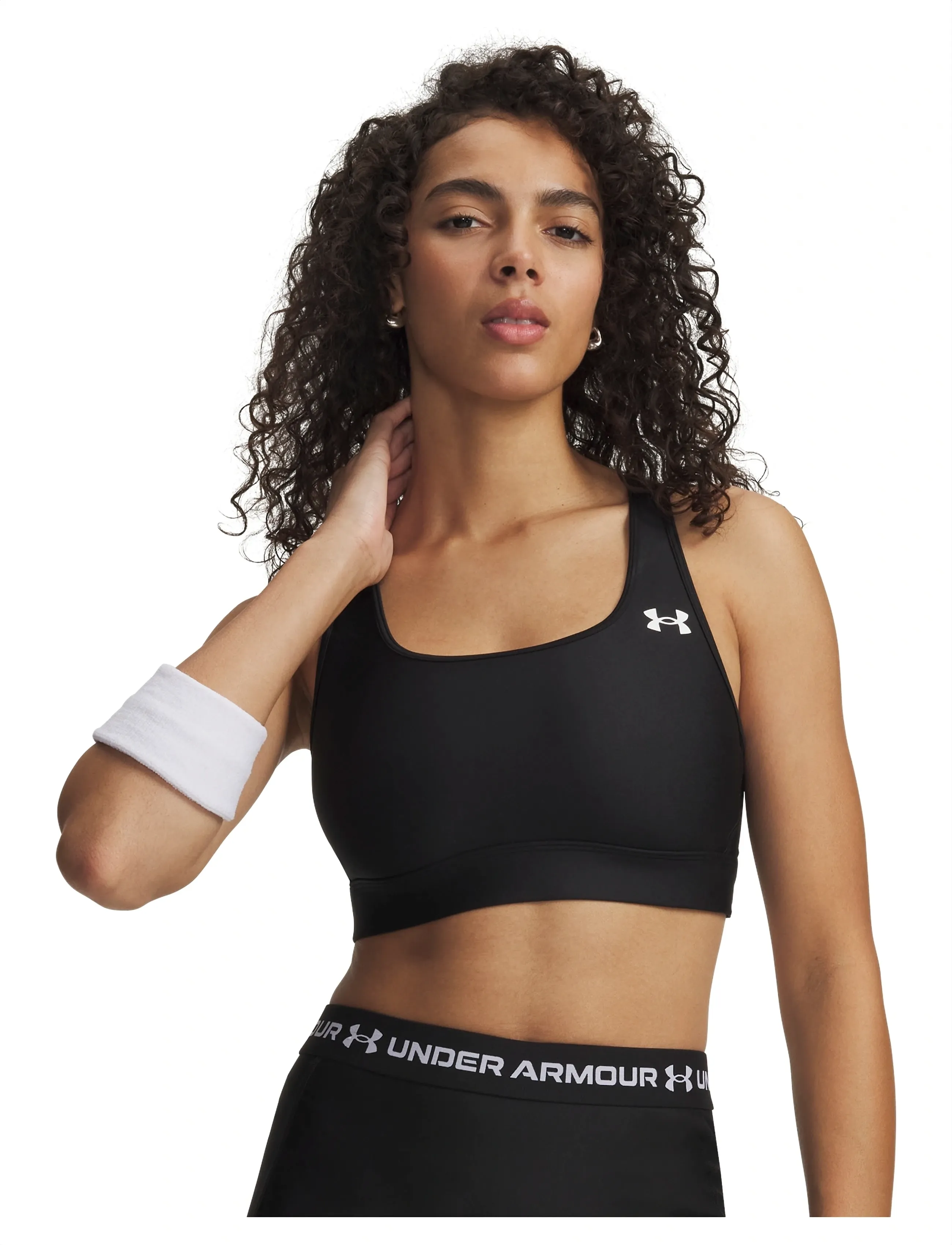 Under Armour Heatgear Mid, M, Black, Sport Clothing > Sport Bras - All, Dame
