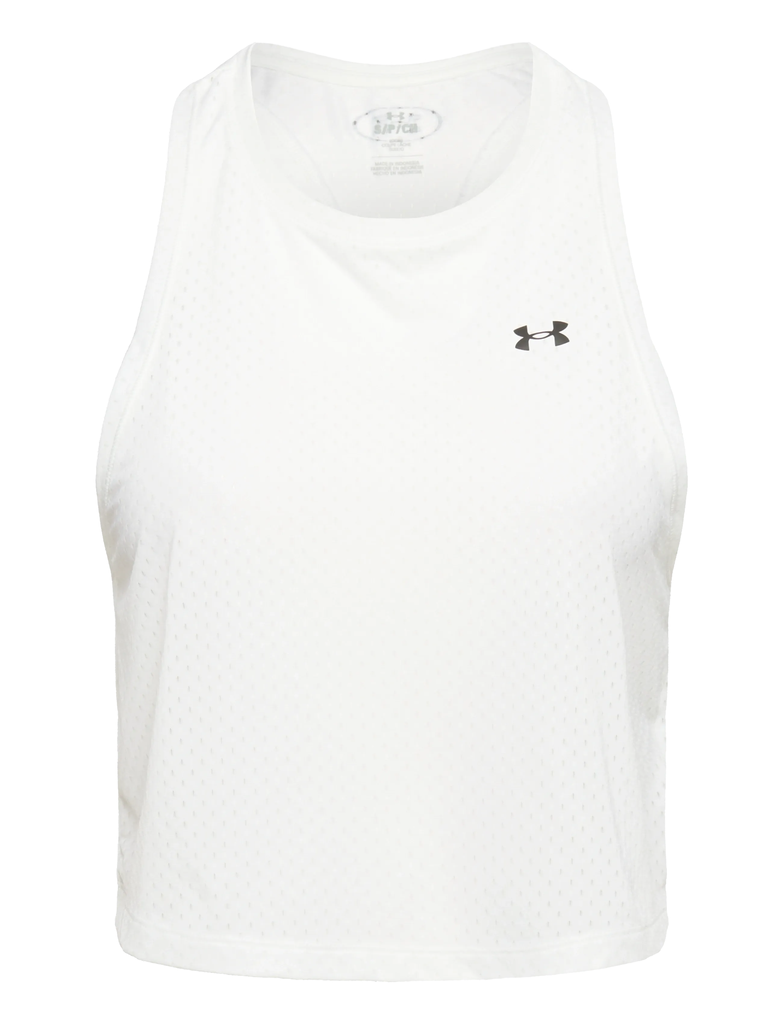 Under Armour Tech Sport Mesh Crop Tank - Under Armour - WHITE / white