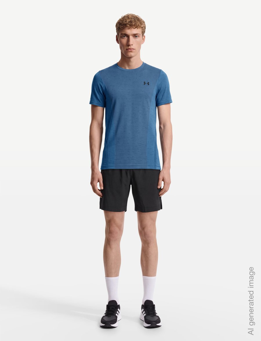 Under Armour - Vanish Seamless SS - t-shirts - aegean blue - 0