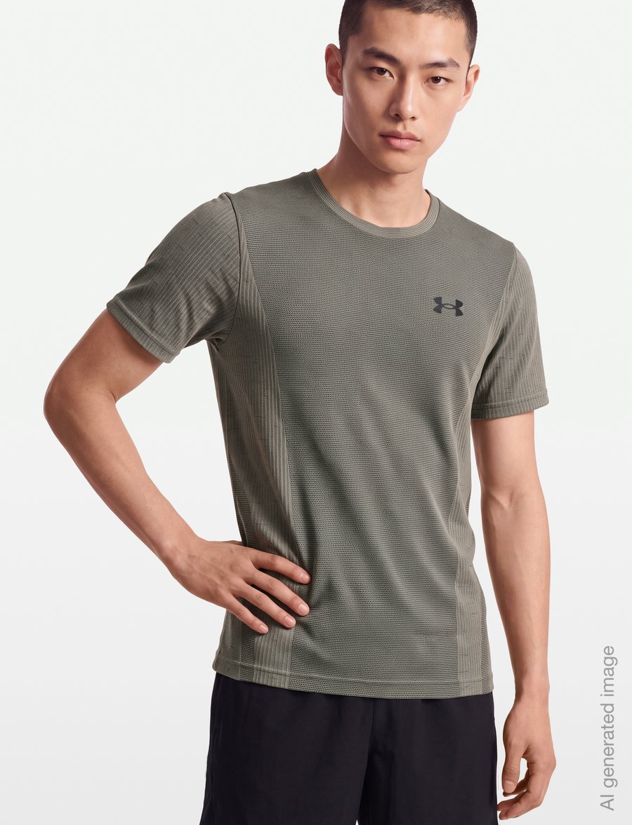 Under Armour - Vanish Seamless SS - t-shirts - timberwolf taupe - 3