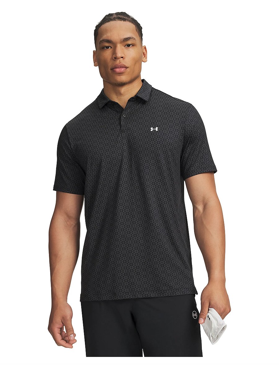 Under Armour - UA T2G Printed Polo - alussärgid ja t-särgid - black - 0