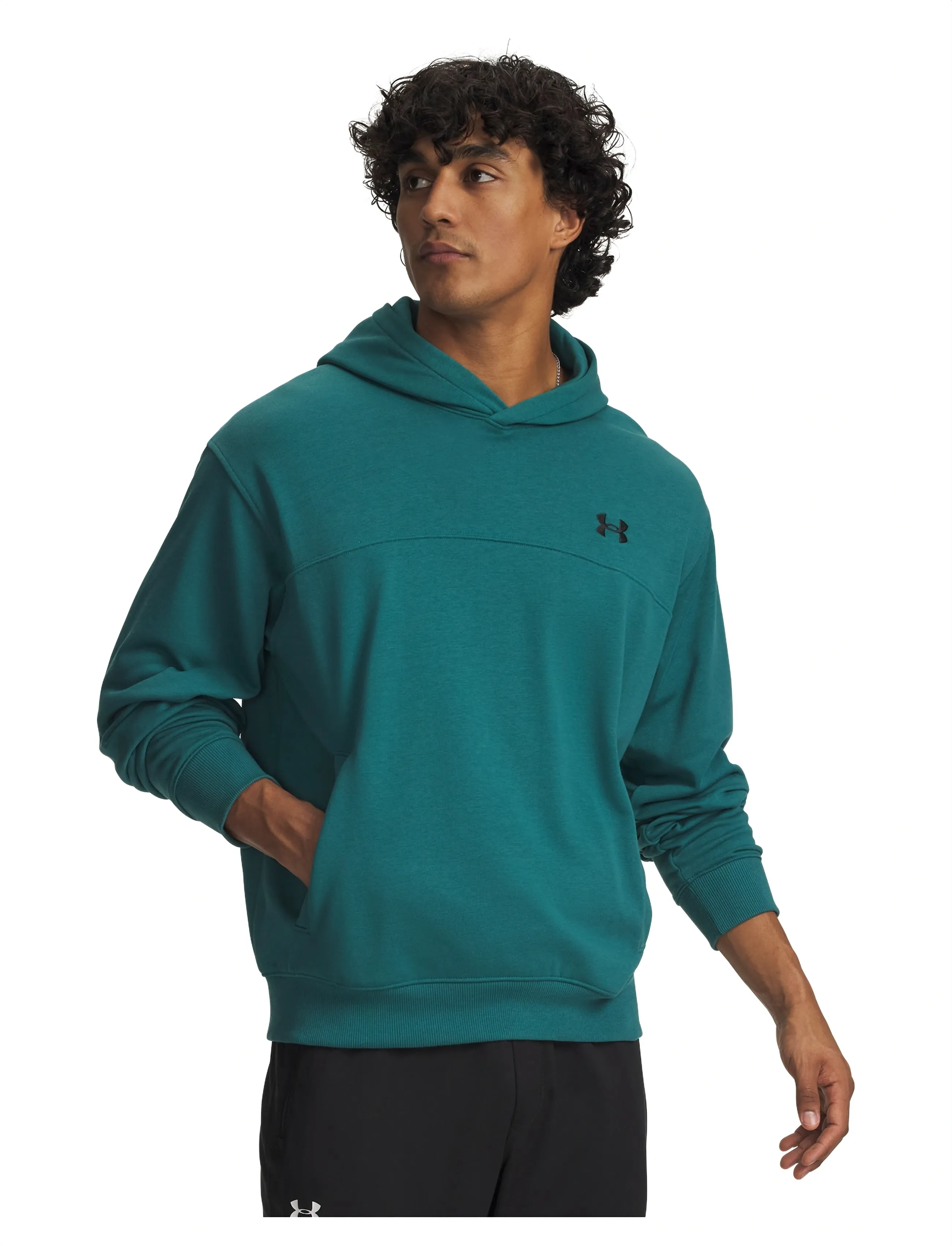 Under Armour UA Rival LW Hoodie - Hoodies - RACK GREEN / green