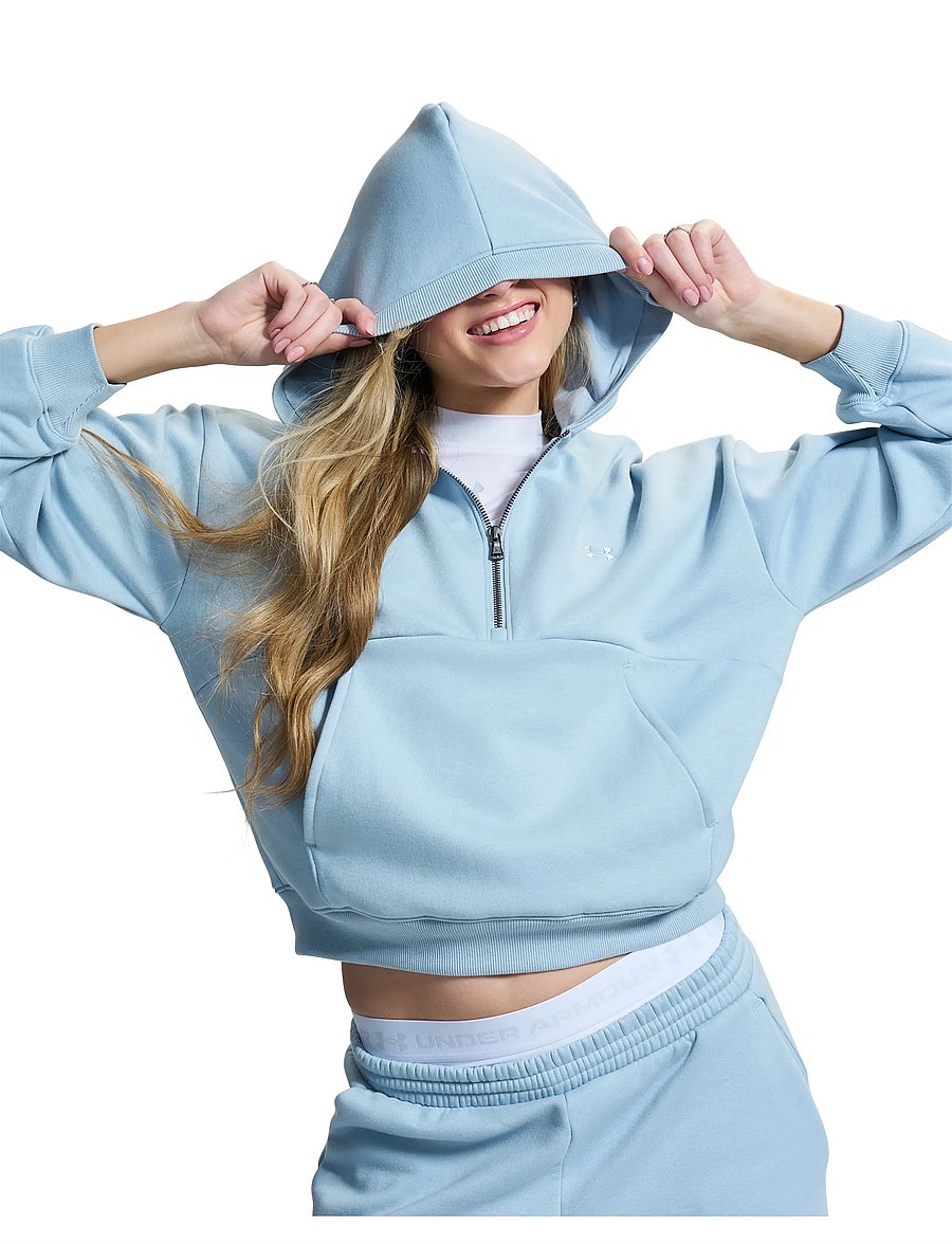 Under Armour - UA Icon Fleece HZ Hoodie - huvtröjor - blue fog - 0