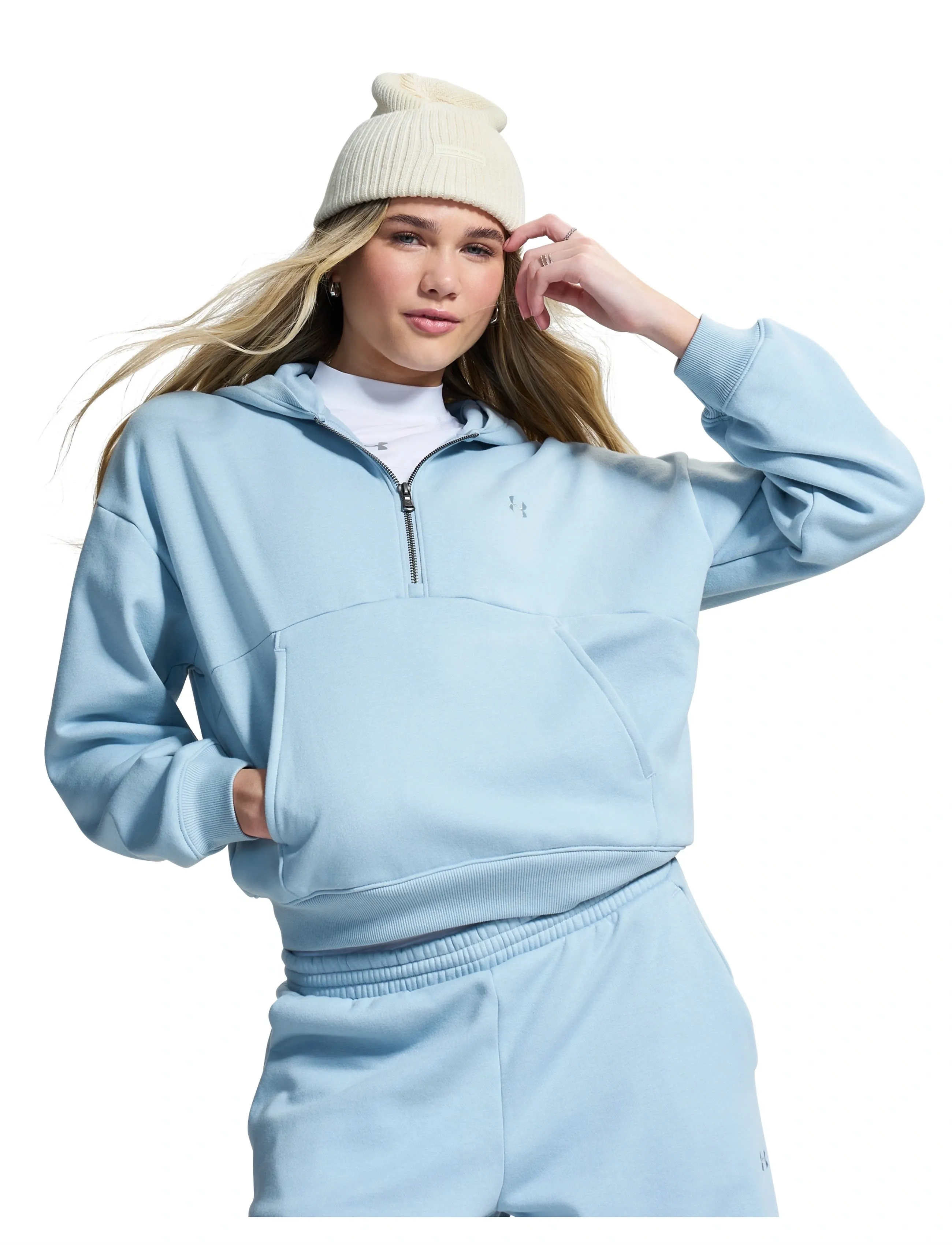 Under Armour - UA Icon Fleece HZ Hoodie - huvtröjor - blue fog - 5