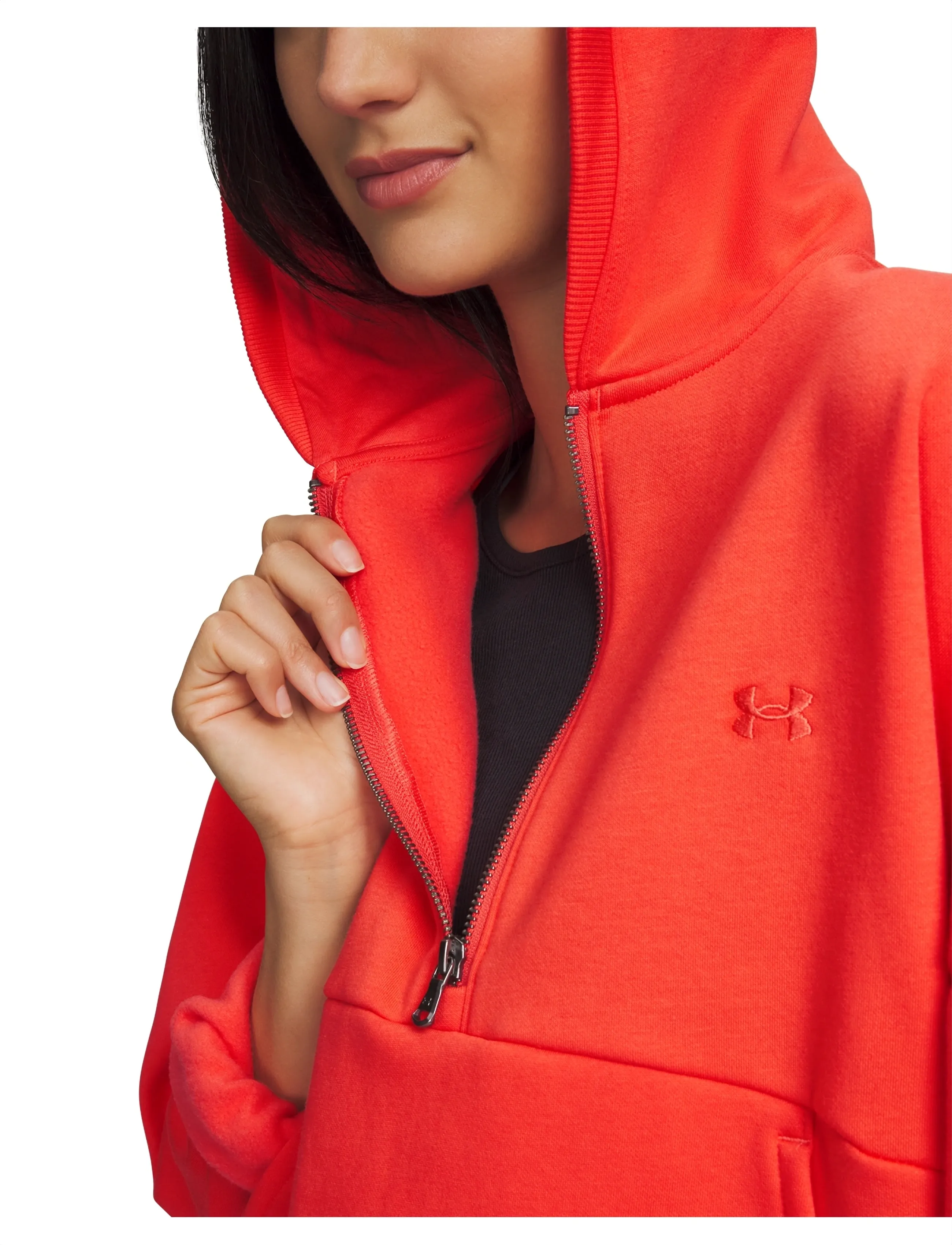 Under Armour - UA Icon Fleece HZ Hoodie - oberteile - venom red - 4