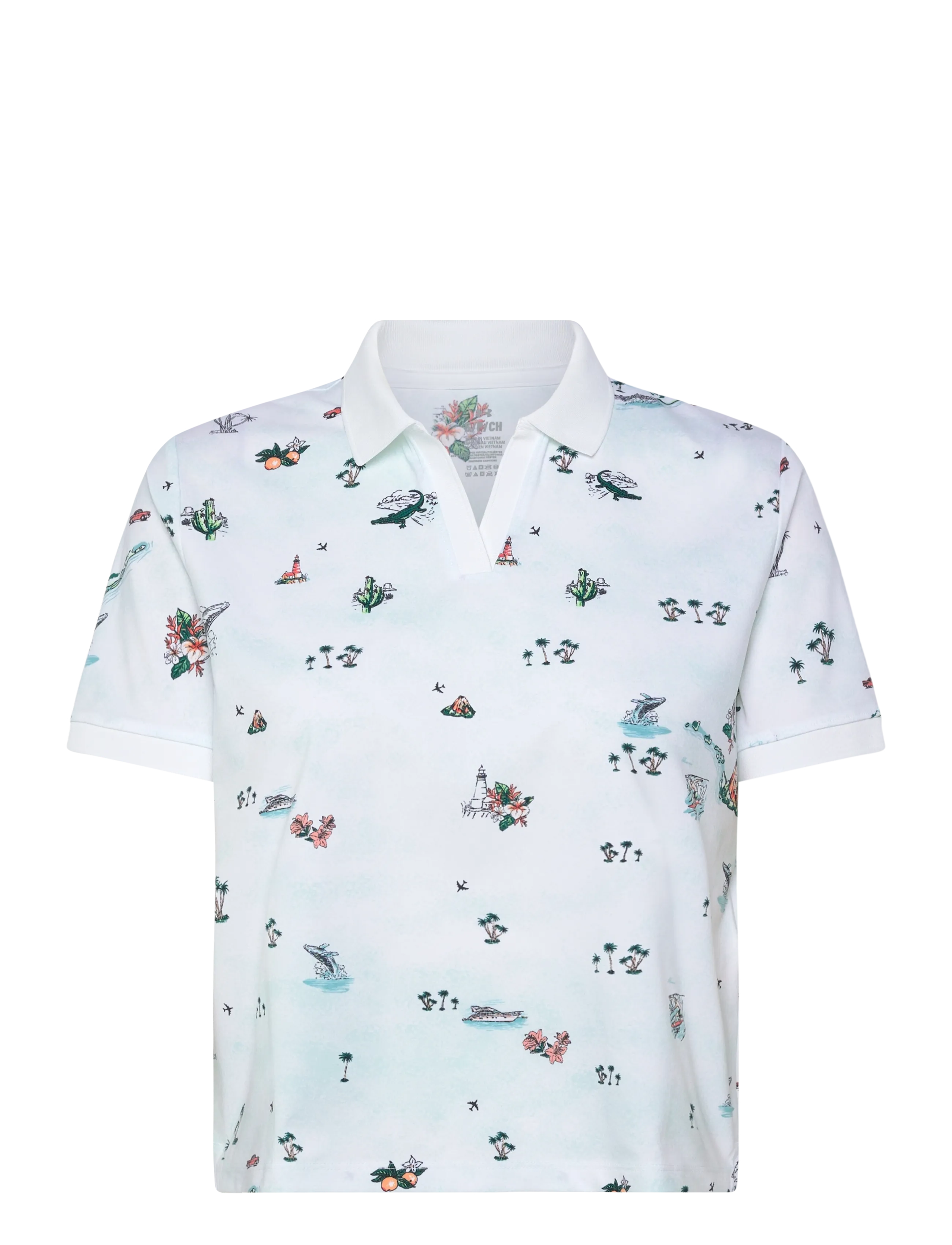 Under Armour UA Drive Golf Trip Polo - Under Armour - WHITE / multi