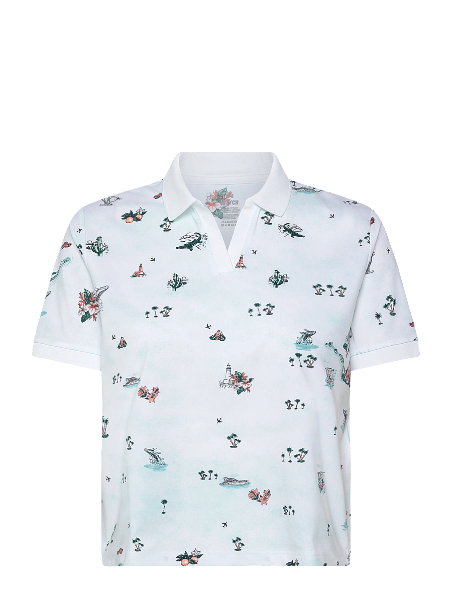 Under Armour - UA Drive Golf Trip Polo - oberteile & t-shirts - white - 1