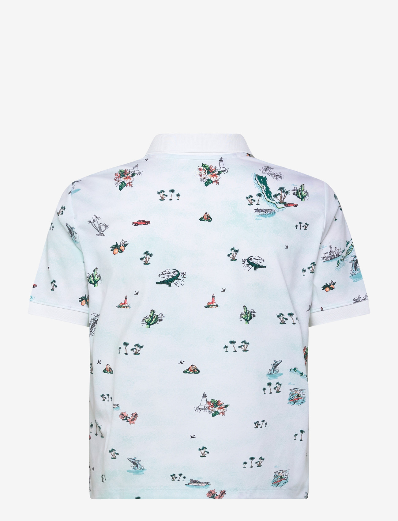 Under Armour - UA Drive Golf Trip Polo - toppar & t-shirts - white - 2