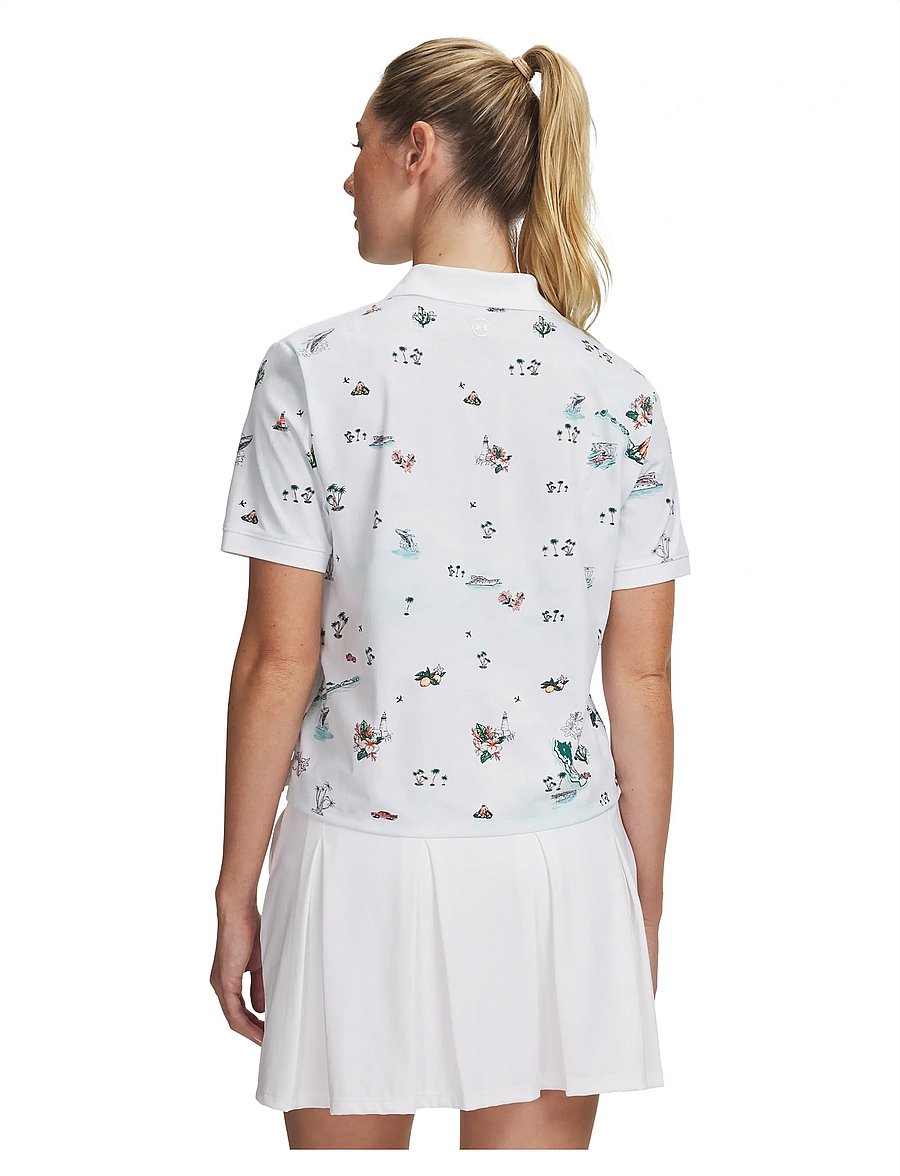 Under Armour - UA Drive Golf Trip Polo - oberteile & t-shirts - white - 3
